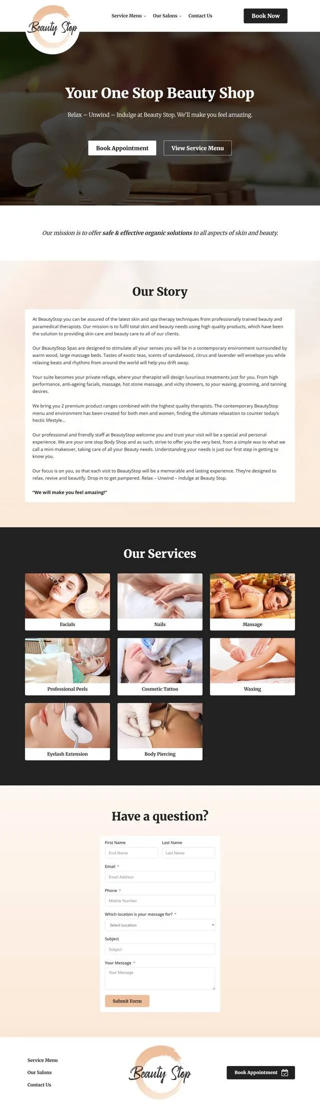 Website we built: Beauty and spa · Australia